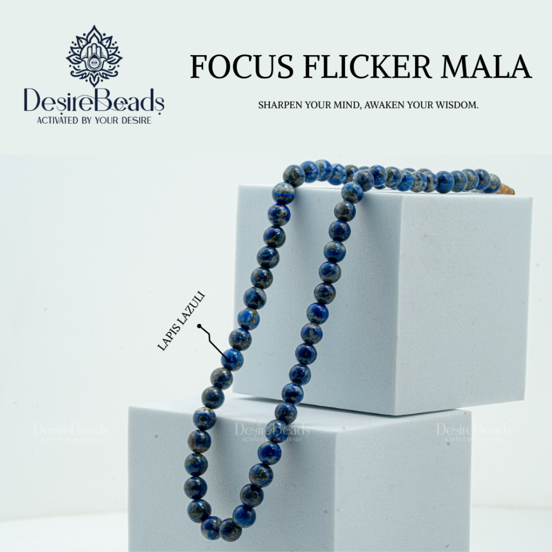 DesireBeads Focus Flicker Mala - Lapis Lazuli