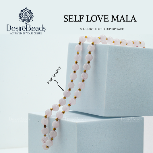 DesireBeads Self Love Mala – Rose Quartz