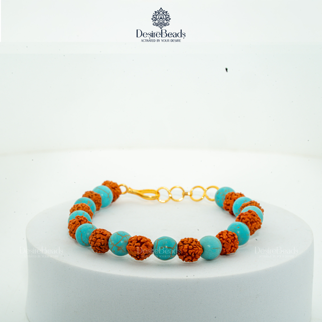 DesireBeads Study Guard Bracelet – African Turquoise | Rudraksh