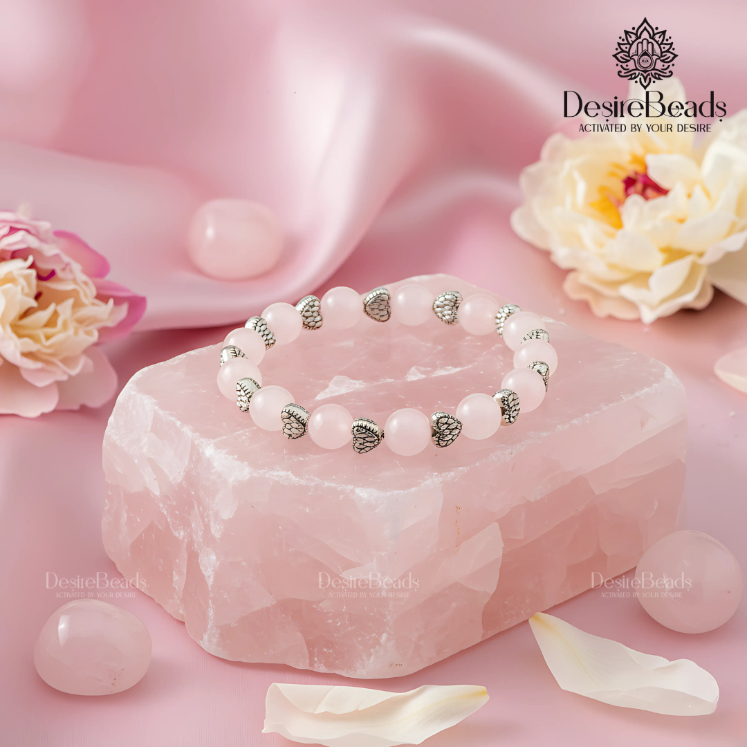 DesireBeads Love Legacy Combo - Rose Quartz for Her| Smoky Quartz for Him