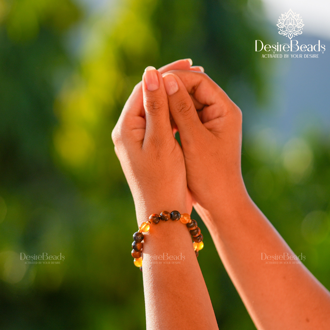 DesireBeads Career Rise Bracelet - Tiger Eye | Citrine