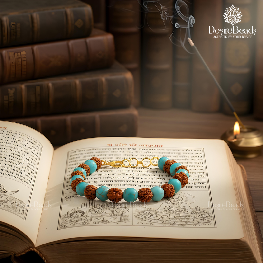 DesireBeads Study Guard Bracelet – African Turquoise | Rudraksh