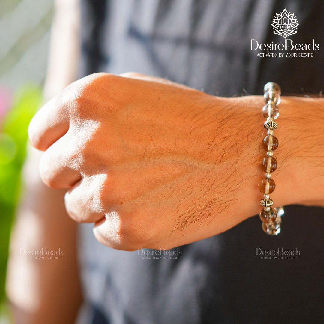 DesireBeads Love Legacy Combo - Rose Quartz for Her| Smoky Quartz for Him