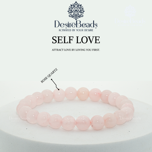 DesireBeads Self Love Bracelet – Rose Quartz