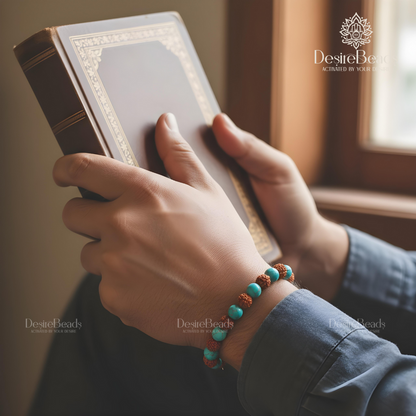 DesireBeads Study Guard Bracelet – African Turquoise | Rudraksh