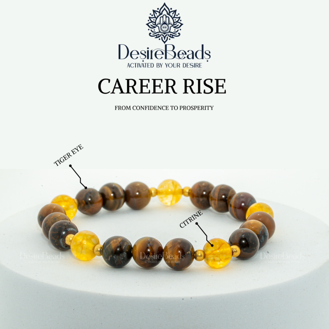 DesireBeads Career Rise Bracelet - Tiger Eye | Citrine