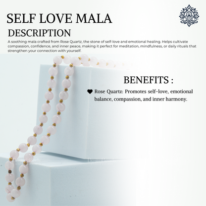 DesireBeads Self Love Mala – Rose Quartz