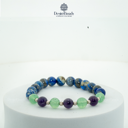 DesireBeads Smart Focus Bracelet – Aventurine | Lapis Lazuli | Amethyst