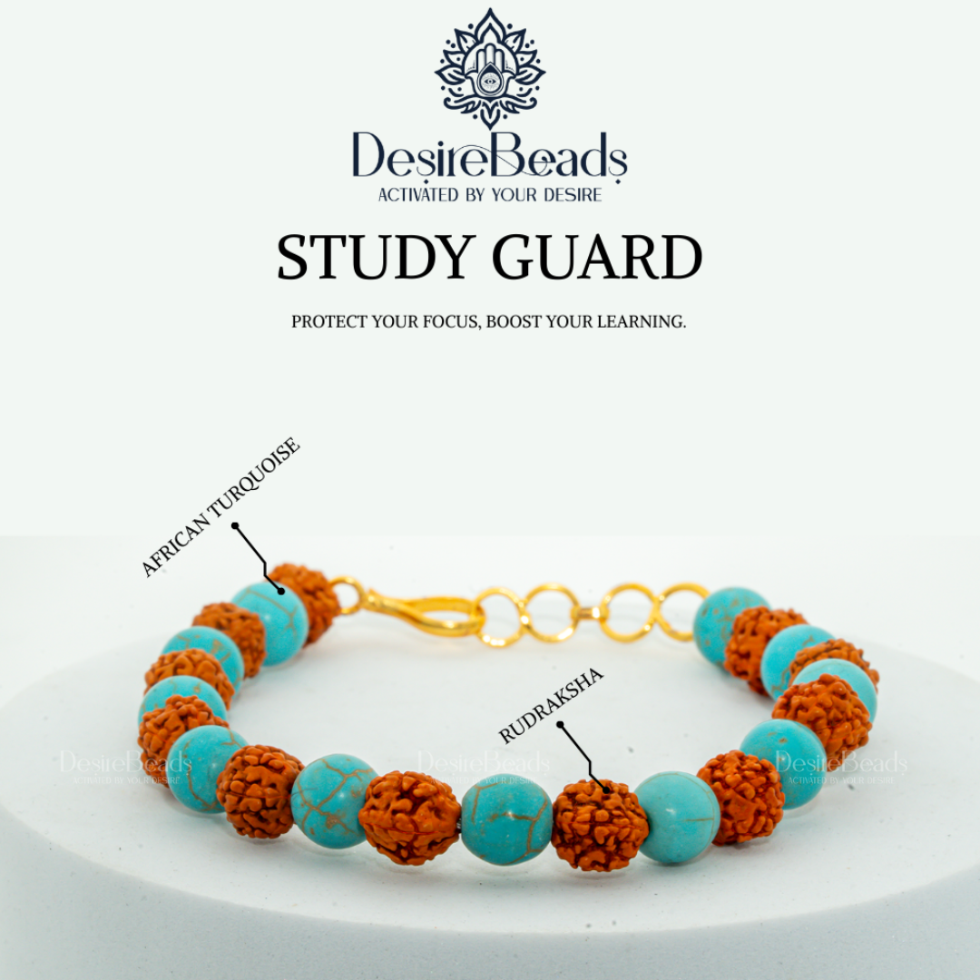 DesireBeads Study Guard Bracelet – African Turquoise | Rudraksh