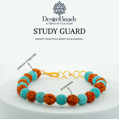 DesireBeads Study Guard Bracelet – African Turquoise | Rudraksh