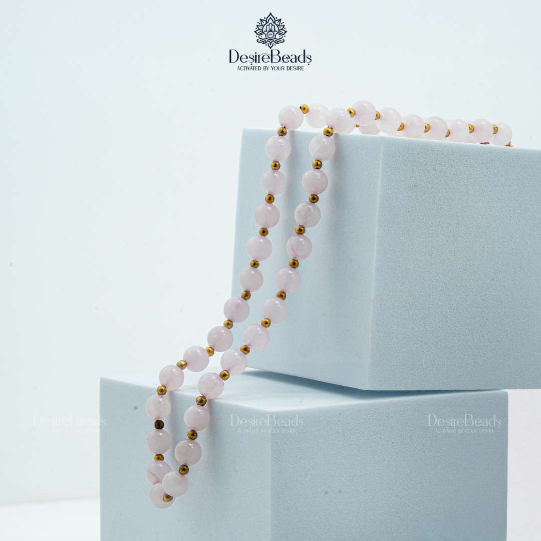 DesireBeads Self Love Mala – Rose Quartz