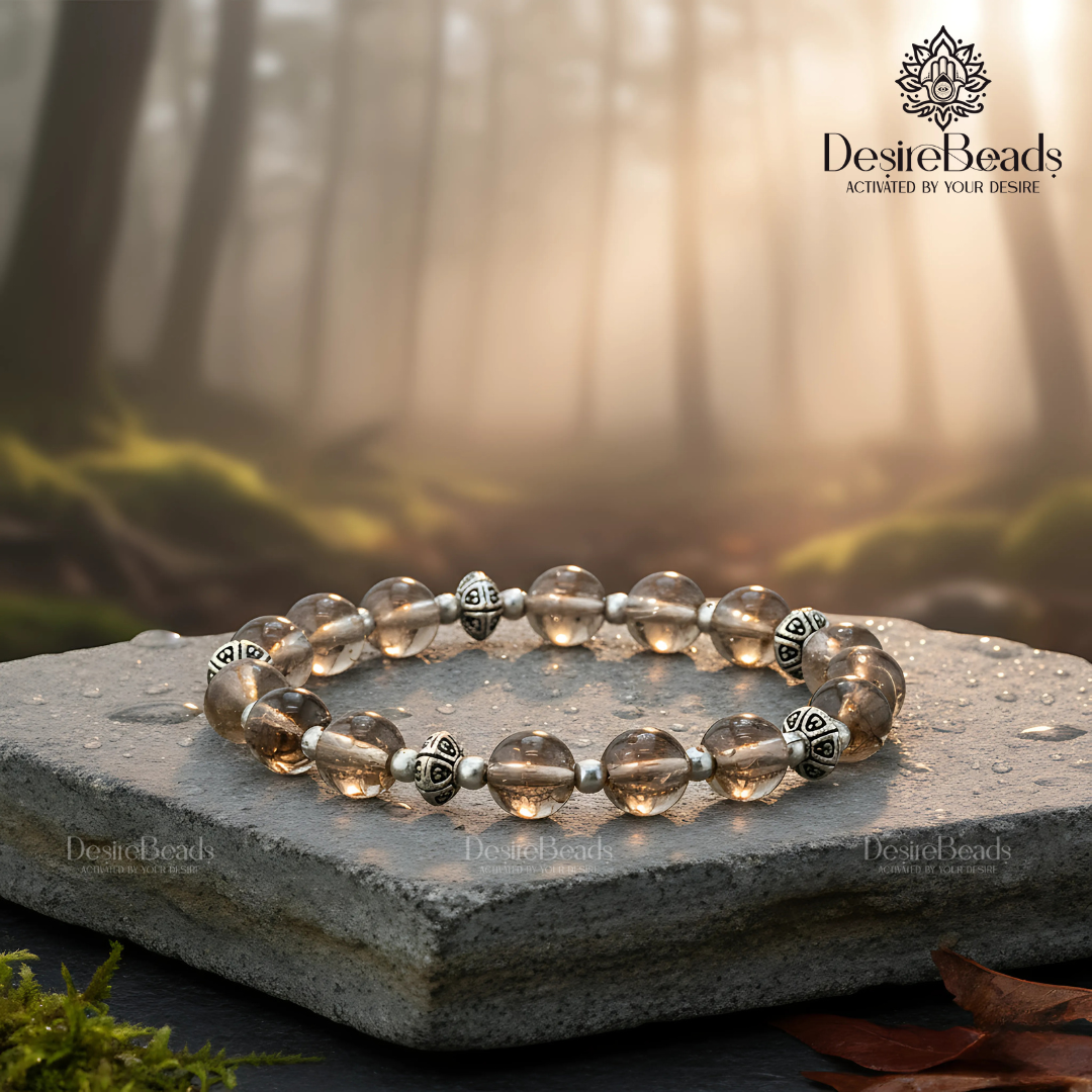 DesireBeads Love Legacy Combo - Rose Quartz for Her| Smoky Quartz for Him