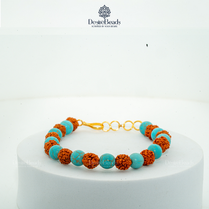 DesireBeads Study Guard Bracelet – African Turquoise | Rudraksh