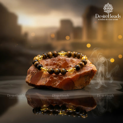 DesireBeads Career Rise Bracelet - Tiger Eye | Citrine