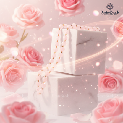 DesireBeads Self Love Mala – Rose Quartz
