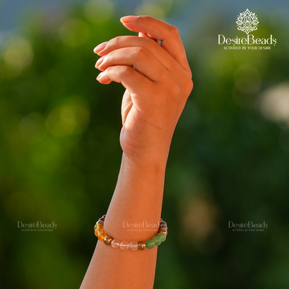 DesireBeads Money Magnet Bracelet – Pyrite | Golden Pyrite | Citrine | Tiger Eye | Clear Quartz | Green Jade | Aventurine