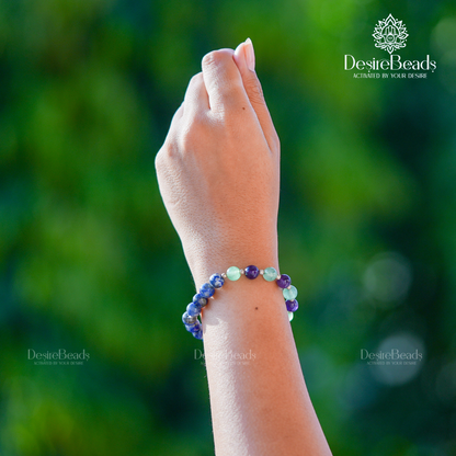DesireBeads Smart Focus Bracelet – Aventurine | Lapis Lazuli | Amethyst