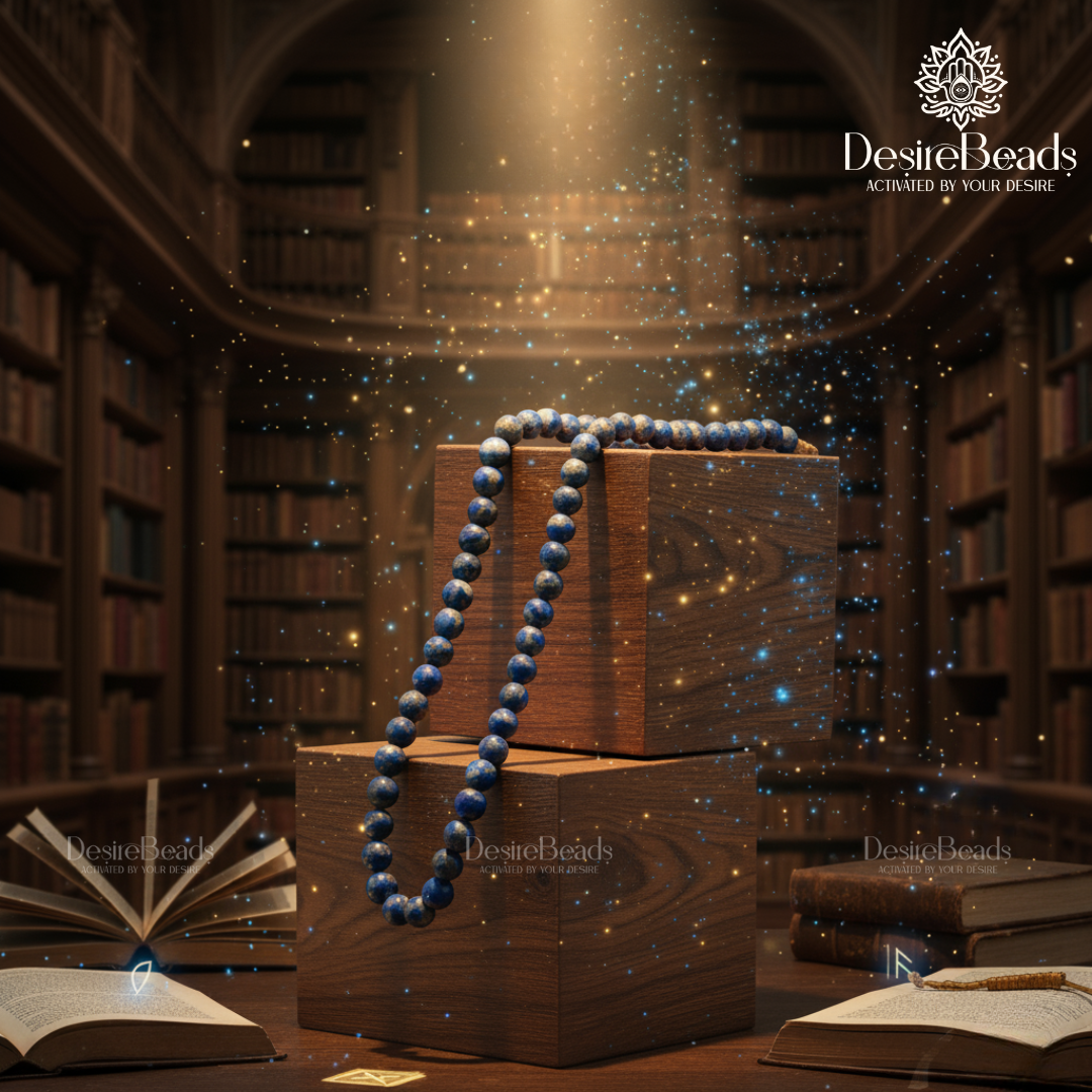 DesireBeads Focus Flicker Mala - Lapis Lazuli