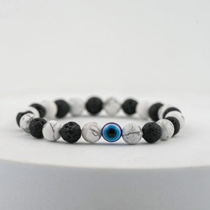 DesireBeads Power Core Bracelet – Howlite | Lava Stone