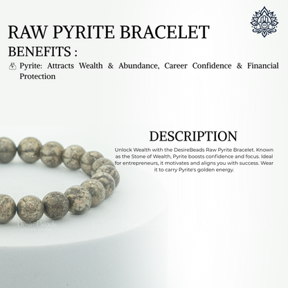 DesireBeads Raw Pyrite Bracelet